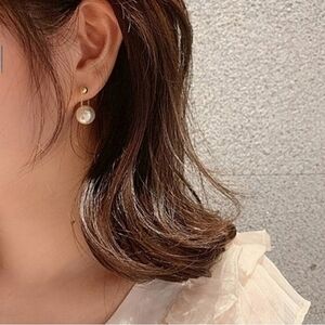 Free People Draping Pearl Earrings